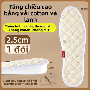 ZHIHAOEN | Đệm Giày Chống Mồ Hôi Kháng Khuẩn Tăng Chiều Cao