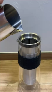 [CoBrew] - Cold Brew Coffee Maker | Glass Carafe | Stainless Steel Filter | Reusable