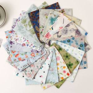 Ladies Pure Cotton Handkerchief Vintage Thin Printed Flower Sweat Absorbing Square Scarf Souvenir Gift