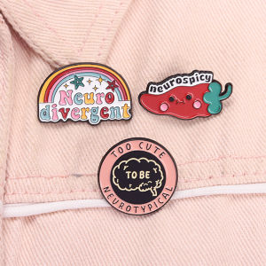 ADHD ออทิสติก Enamel Pin Dyslexia ออทิสติกสุขภาพจิตเข็มกลัดกระเป๋าเป้สะพายหลัง Badge ของขวัญเครื่องประดับสําหรับเพื่อน