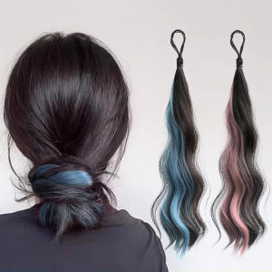 50cm Gradient Self-Winding Ball Head Wig Hair Bundle for Women Girls DIY Bun Hair Hair Accessories