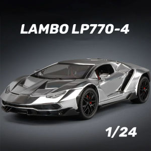 1:24 Scale LP770-4 Electrotyping Alloy Car Model Diecast Car Sound Light Car Lovers Collection Kids Birthday Gift Metal Boys Toys