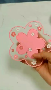 1PC Kawaii Coasters Japanese Style Sakura Coffee Cup Coaster Sakura Insulated Table Mat Tea Milk Cup Home Decoration Drinkware