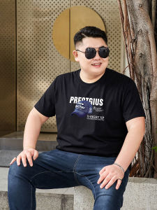 Loose Fit Casual Cotton T-Shirt Mens plus Size round Neck Short Sleeve Base Shirt Comfortable Breathable Summer Top