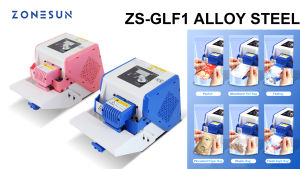 ZONESUN Portable Bag Sealer Roller Sealing Machine Aluminum Foil Composite Plastic Film PE Coated Paper Food Packaging ZS-GLF1P