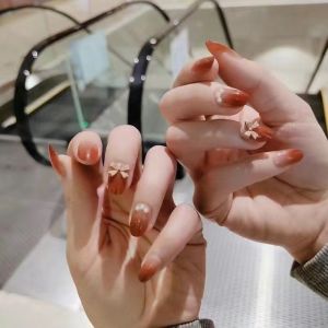 MONLEYTA | Handmade Nail Art Patch Autumn Winter Short Medium Long Worn On Nails High End Feelings Beauty Nail False Nails Manicure