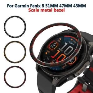 Vòng Bảo Vệ Kim Loại Cho Đồng Hồ Thông Minh Garmin Fenix 8 51mm 47mm 43mm Khung Hiển Thị Thời Gian/tốc Độ Tương Thích Với Thiết Bị Dành Cho Người Lớn