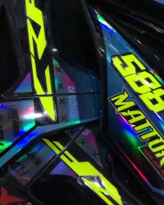 Sticker Decal KLX 150 BF & CRF 150 Full Crome Pelangi Kombinasi Stabilo Bebas Request COD Terbaru - Sticker Variasi KLX150 BF / CRF150L Keren - Sticker Decal KLX / CRF Terbaru