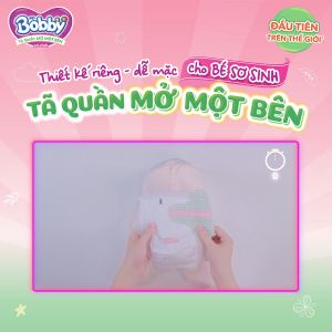 GIFT - Tã/bỉm quần Mở Một Bên Bobby size NB-S 4 miếng