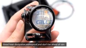 【2 PCS】CBLUE Motorcycle LED HeadLight Dual Color Work Spotlight Car ATV Scooter Headlamp Driving Light Fog Lamp With Switch White Yellow