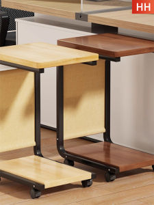 Multi-Layer Heightening Desktop Computer Host Rack Integrated Mobile Storage Shelf with Roller Base Home Organization Tool