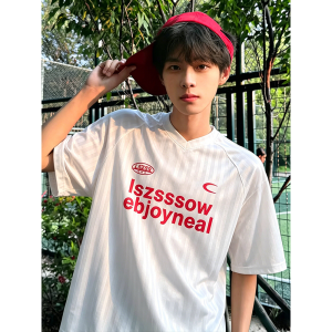 ZHUOCAN | American Quick-Dry Cleanfit T-Shirt Ice-Silk Alphabet Printed