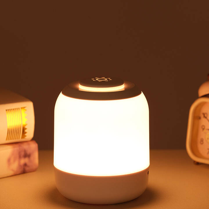 Led Touch Night Light Portable Bedside Lamp Dimming Baby Sleeping Lamp 3 Color with Touch Sensor