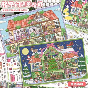 3D Miniature Scenes Sticker DIY Miniature Cartoon Scene Stickers Cute Sticker Gifts