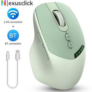 2.4G Bluetooth Wireless Rechargeable Office Stylish Silent Optical Mouse 7-Buttons Ergonomic Design Mouse For PC Computer Laptop