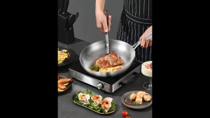[Original 24 hours delivery] Frying Pan Uncoated Frying Pan 316 Stainless Steel Frying Pan Steak Pot Gas Stove Induction Cooker Electric Stove