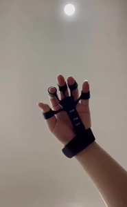 Pegangan Jari Tangan Silicone Hand Finger Grip Strengthener Workout Gripper Strength Stroke Rehabilitation Equipment