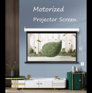 100 Inch 84 Inch 72 Inch Electric Projector Screen: Motorized Fiberglass Screen with Remote Control