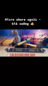 Mic Shure Hàng Bãi Mỹ Dàn Karaoke Gia Đình Bộ Micro Không Dây Shure UGX 21 Chính Hãng Kèm Đầu Thu Cao Cấp 4 Râu Thu Sóng Cực Khỏe