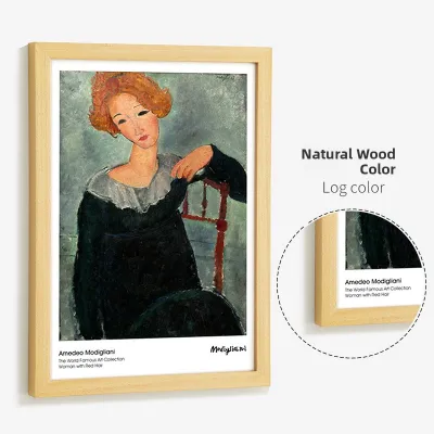 Large Size Solid Wood Picture Frame Wall Hanging 4K8K36 Inch Frame Varnished Ready to Hang American Simple Style Rectangular