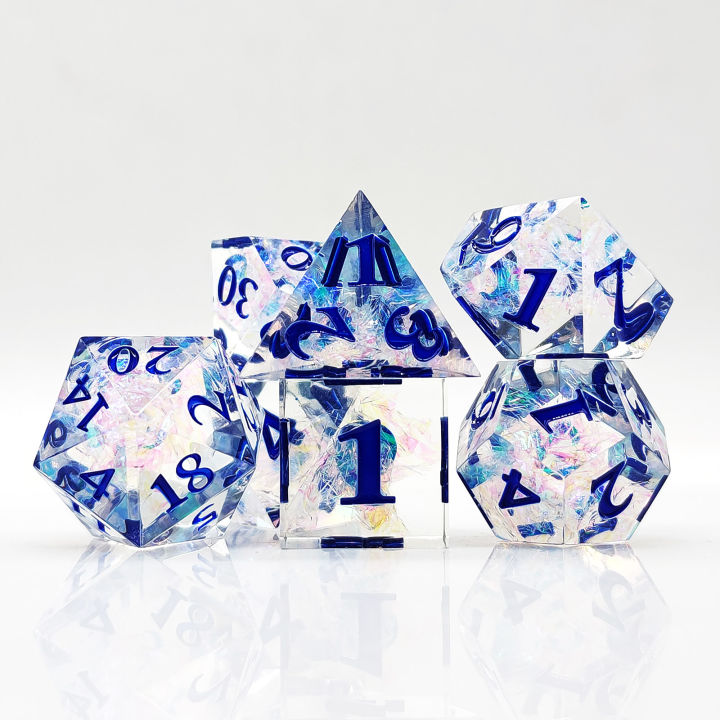 Transparent Resin DND Dice Set Dragon And Underworld D20 Colorful ...