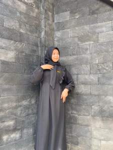Gamis Wanita Polos Crinkle Airflow Polos