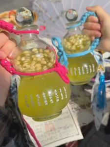 Gourd Glass Bottle Sports Water Bottle Chinese Vintage Inspired Gourd Water Large Capacity Water Bottle Outdoor Gift