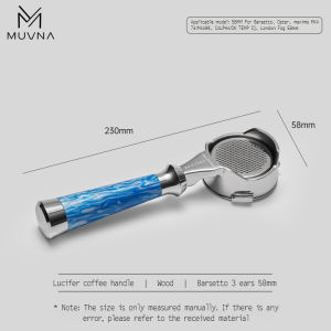 Muvna | MUVNA Espresso Bottomless Portailfter Lucifer Series Naked Portafilter with Basket Fits E61/Nuova/Delonghi/Breville Machines