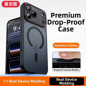MANJITU | Magnetic Matt Anti-Fingerprint Shockproof Full Coverage Phone Case