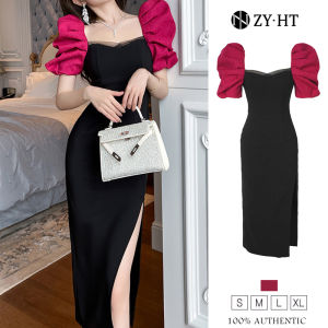 HT EraVogue เดรสผู้หญิง เดรสผัดดำ เดรสแขนสั้น มีแผ่นรองอก ชุดราตรี และเดรสออกงาน เพื่อใช้กับกฎหมาย 20351