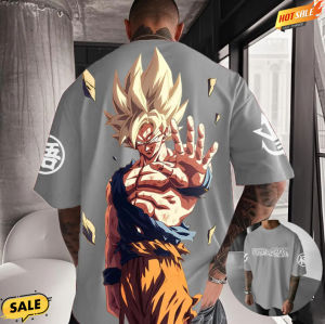 Bandai | Son Goku Anime Dragon Ball 2025 Summer T-shirt Harajuku Men Oversized Vintage Street Women Casual Tee Loose Short Sleeves Top