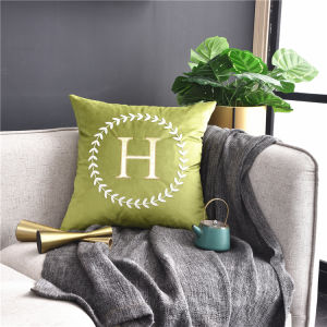 ปลอกหมอนอิงผ้าฝ้ายแท้ปักลายหรูหราสไตล์อเมริกันหมอนกอดทรงสี่เหลี่ยมสไตล์นอร์ดิกไม่มีไส้หมอนหมอนอิงโซฟาห้องรับแขก