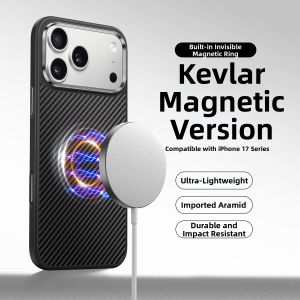 HANNUO | Magnetic Kevlar Carbon Fiber Protective Case for iPhone 17 Pro Max