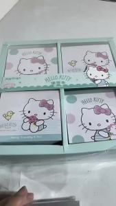 Sanrio | Genuine Sanrio Hello Kitty Portable Sticky Notes Memo Pad Desk Notepad for Office Study Diary Planner Message Writing Supplies