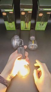 Hodepart ไฟแคมป์ปิ้ง ไฟเต้นท์ ไฟซาลาเปา แคมป์ไฟแบบพกพา แสง LED ปรับระดับได้ แข็งแรง ทนทาน ชาร์จ USB