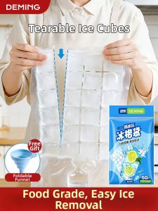 DEMING | Self-sealing Ice Bag Icetray for Making Ice and Food Preservation