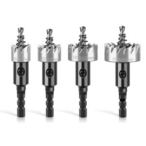 HSS Hexagonal Shank High-Speed Steel Hole Opener Iron Sheet and Iron Plate Drilling and Reaming Stainless Steel Metal Hole Opene