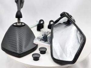 Street King Side Mirror V2 Anti-Glare Adjustable Blue Lens Clear Lens Universal Side Mirror for Motorcycle