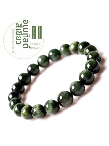 SIFUYUAN | Natural Cats Eye Green Hair Crystal Bracelet
