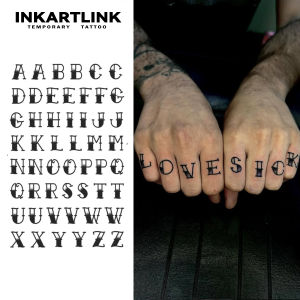 English alphabet Temporary TattooLasts To 15 Days New Technology Magic Waterproof Semi Permanent Sticker.