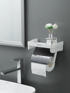 Th-ที่ใส่กระดาษทิชชู่ห้องน้ำ Punch Free Wall Holder ที่ใส่กระดาษชำระกันน้ำ กล่องกระดาษชำระ ที่ใส่กระดาษทิชชู่ห้องน้ำ ที่ใส่กระดาษทิชชู่ห้องน้ำ