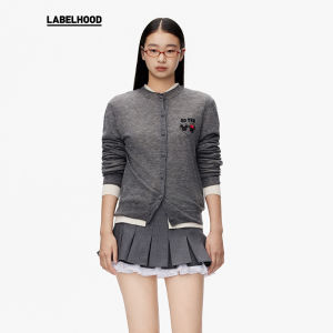 Fun True Self Mickey Mouse Heart Design Knitwear