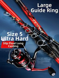 Crown Lure | Long Cast Sliding Float Big Guide Ring Soft Tip Carbon Ultra Light Ultra Hard Fishing Rod