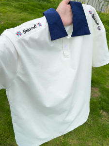 ZHUOCAN | Clean Fit Design Sense White Polo T-shirt