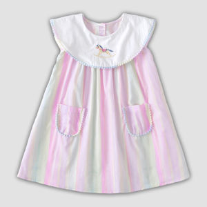 Princess Style Sleeveless Dress for Girls Summer Fashionable Kids Clothing Cotton Fabric Korean Version Childrens Dress