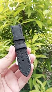 Strap Tali Jam Tangan Kulit Crazy Horse Custom Hitam TJ8124 Bergaransi