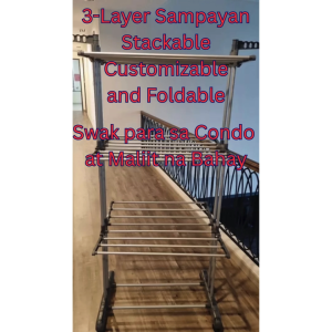 3- Layer Sampayan Stackable Foldable & Customizable Clothes Dryer - Swak sa Condo & Small Spaces