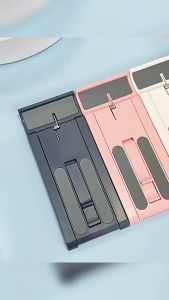 Cell Phone Tablet Stand for Desk Adjustable Multi-Angle Phone Holder Fully Foldable Cell Phone Stand for Office & Home Phone Stand for All Smartphones