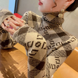 Inner Wear Base Knitwear Female Fall and Winter 2024 New High Neck Silm Western Style Slimming Popular Soft Glutinous Tops This Year