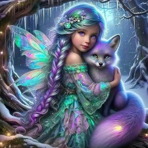 DIY Painting By Numbers Animal Woman Fox For Adults Handpainted Number Drawing Coloring Wall Art Living Room Decor